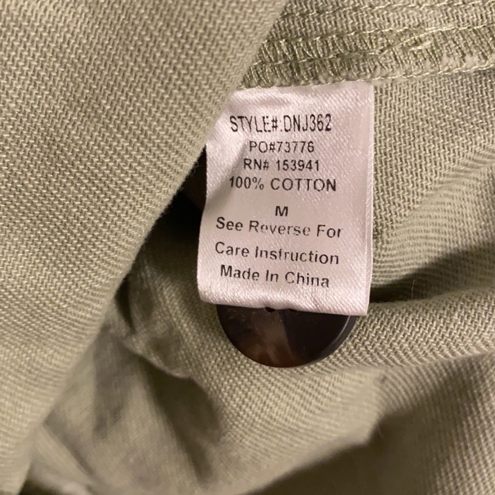 Timing Light Green Button Up Jacket With Fray Bot… - image 6